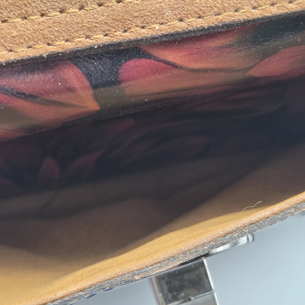 Patricia Nash Salina Floral Crossbody Bag In English Rose Medium Red & Black - Picture 12 of 16